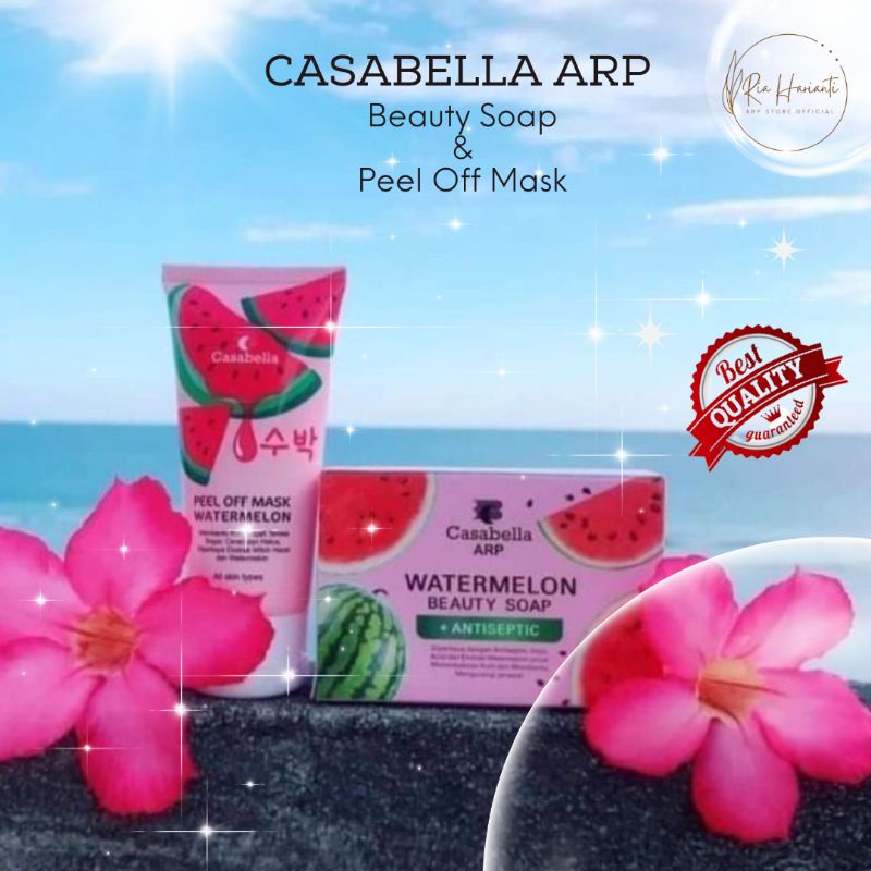 (Masker Semangka dan Sabun Semangka) | Casabella ARP Peel Off Mask Watermelon dan Watermelon Beauty 