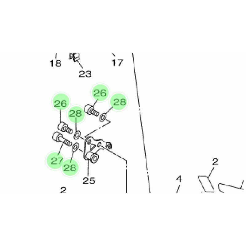 baut mesin atas r25 original yamaha 3pcs