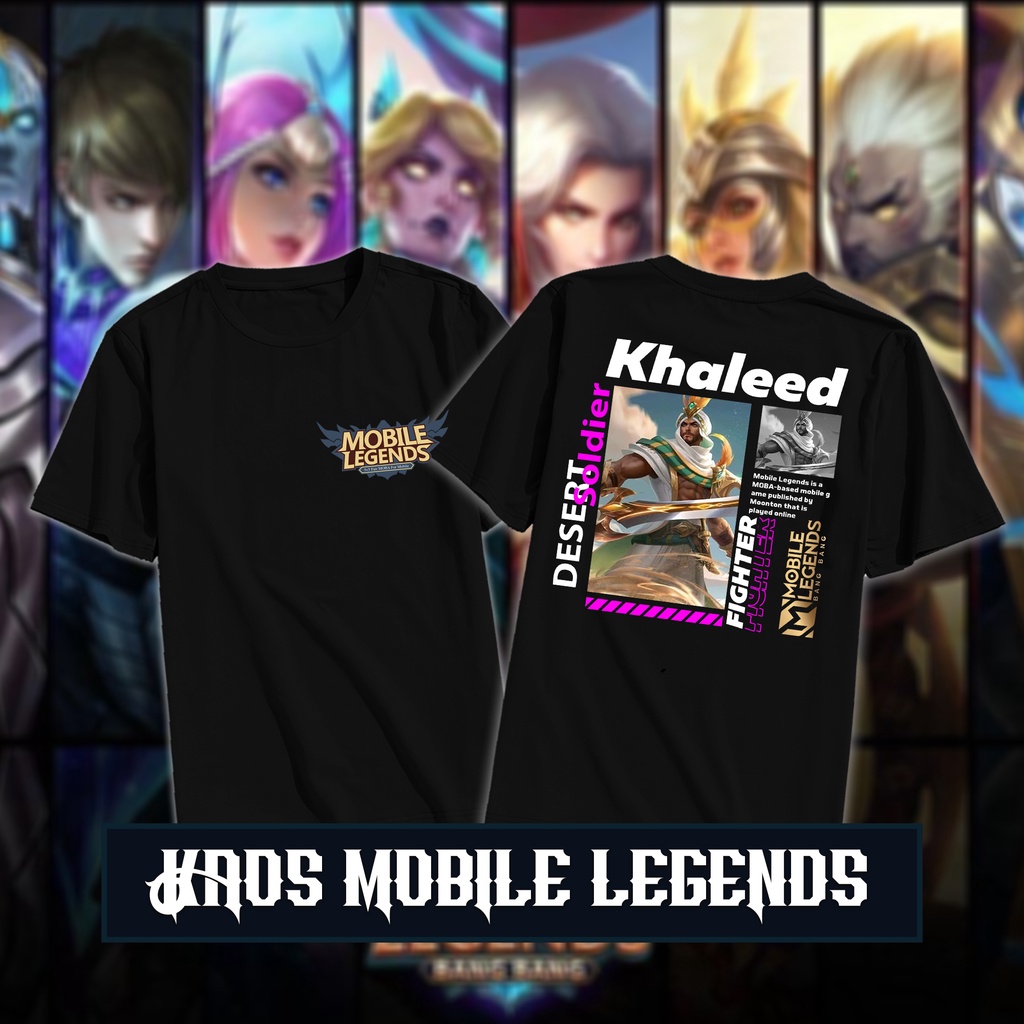 3bee.store - PROMO KAOS T- SHIRT /KAOS MOBILE LEGEND /KAOS HERO KHALEED MOBILE LEGEND /BAJU DISTRO/ 