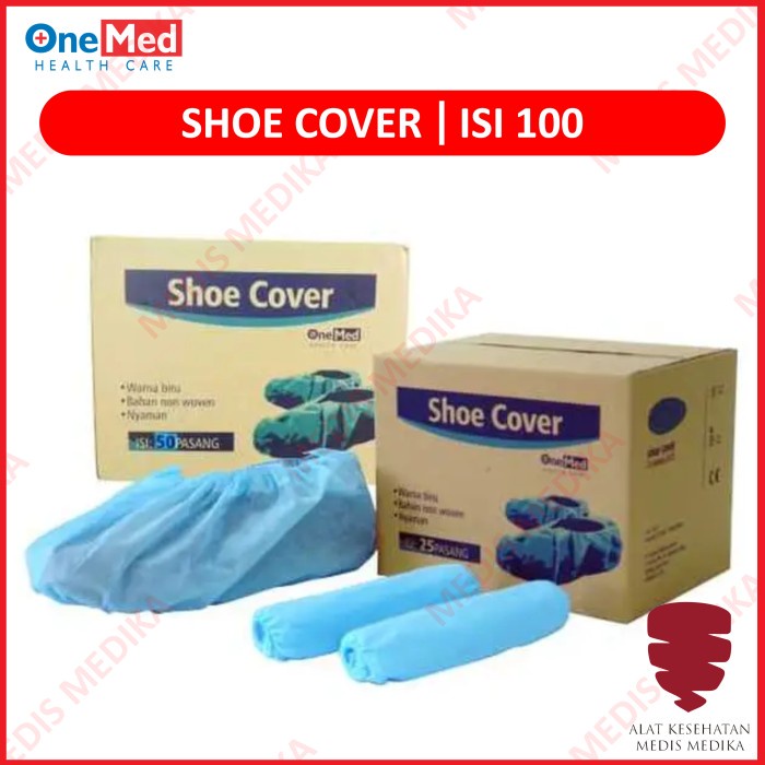 Shoe Cover isi 100 Onemed Alas Sepatu Alas Sandal Kaki Non Woven 50 Pasang