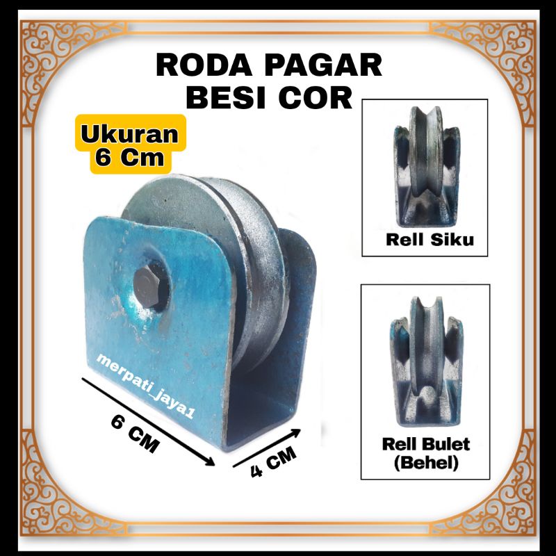 Jual Roda Pagar Besi Cor 6 Cm Roda Gerbang Bubut Besi Cor Pintu Rumah Shopee Indonesia 7430