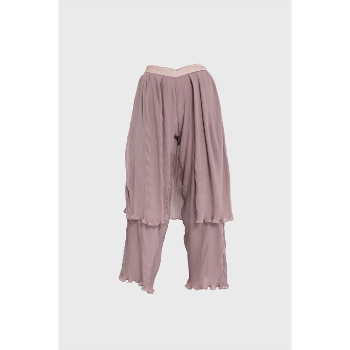 ATELIER MODE Chiffon Pleats  Layering Pants Cleo