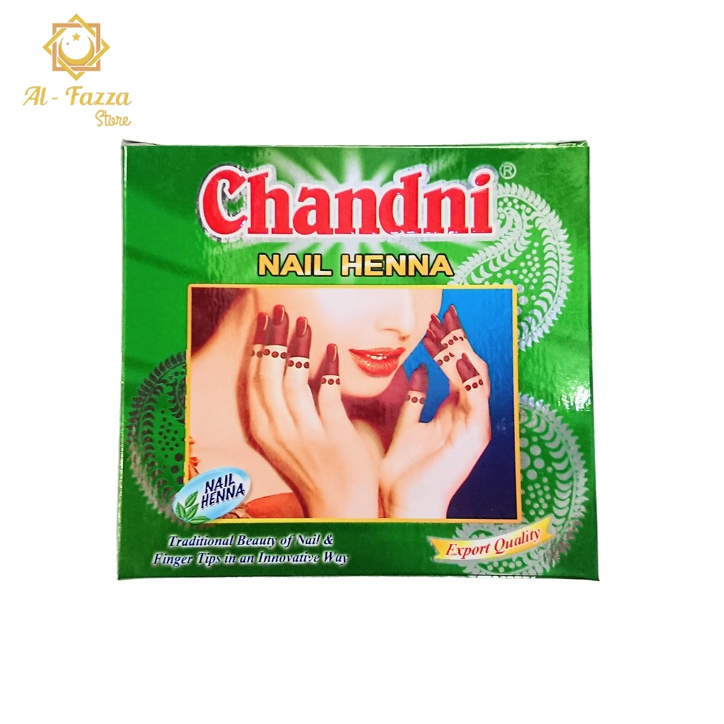 Pacar Kuku Chandni Nail Henna Original Pakistan 1bok isi 12pcs - Henna nail Chone