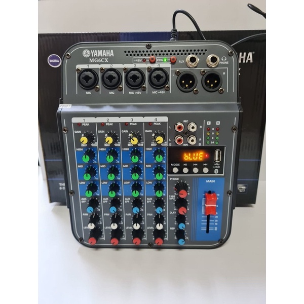 MIXER AUDIO YAMAHA MG6CX 6 channel  bluetooth usb (COD)Mixer Yamaha MG6CX MG 6 CX Mini Channel usb B