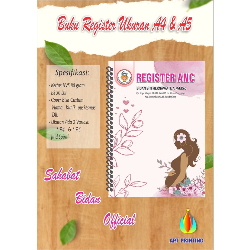 

REGISTER SPIRAL COVER EXCLUSIF Ukuran A4 & A5