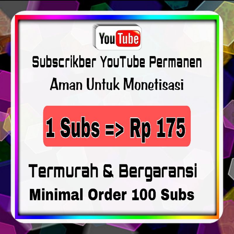 SUBSCRIBER YOUTUBE PERMANEN & MONETISASI