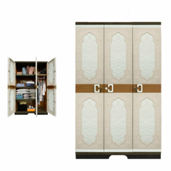 Gagang Lemari Plastik 3 Pintu Gantung Jumbo Kunci Umj Bel K Club