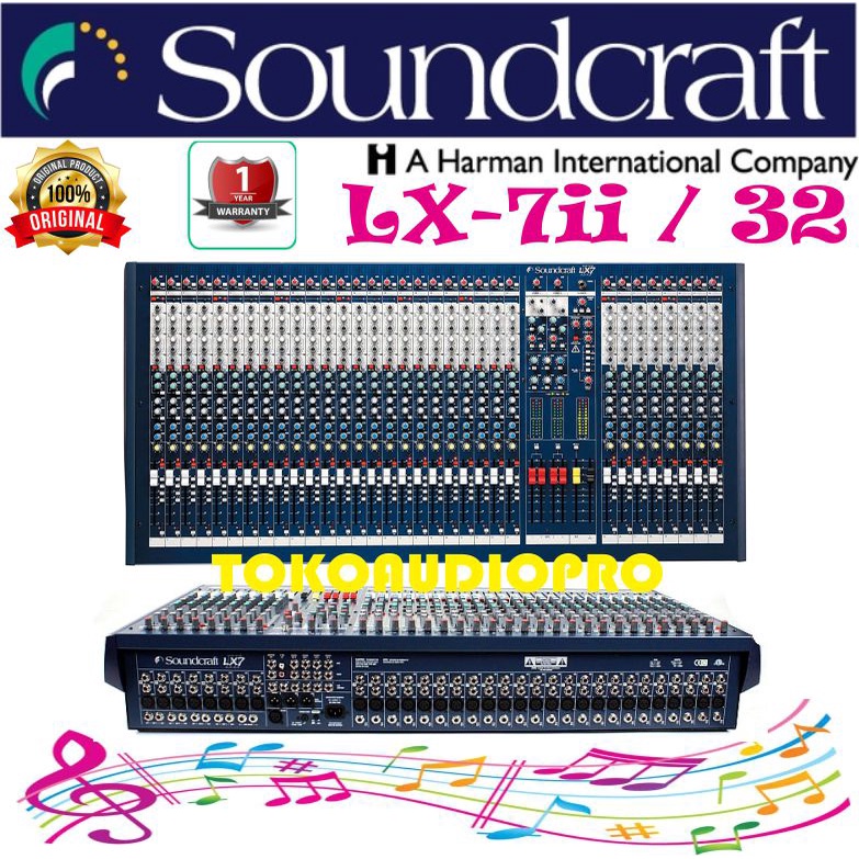 Soundcraft LX7ii 32 32-Channel Mixer Original LX-7ii/32
