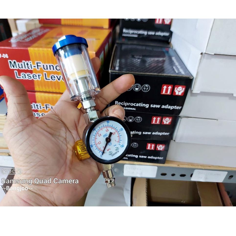 Paling Dicari spray gun regulator BONUS FILTER - manometer pengatur tekanan angin alat semprot cat s