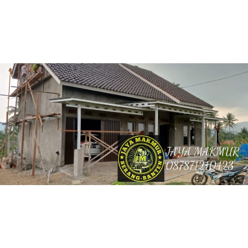 TERAS KANOPI BAJA RINGAN RUMAH MINIMALIS
