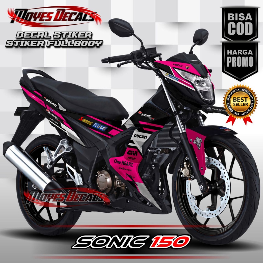 Decal Sticker Sonic 150 - Pink Racing Series Rider