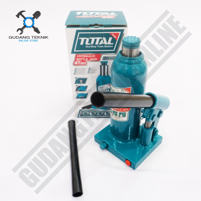 Dongkrak Botol Dongkrak Hidrolik 4 Ton THT109042 TOTAL / Hydraulic Bottle Jack Kapasitas 4Ton THT 109042 TOTAL