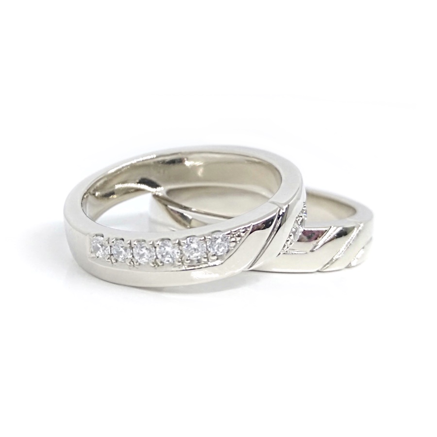 Cincin Tunangan Couple Perak Asli Ukir Nama A11
