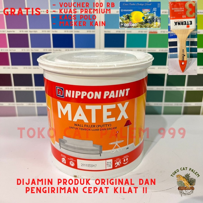 Jual Dempul Plamir Tembok Matex Kg Wall Filler Putty Plamur Matek Shopee Indonesia