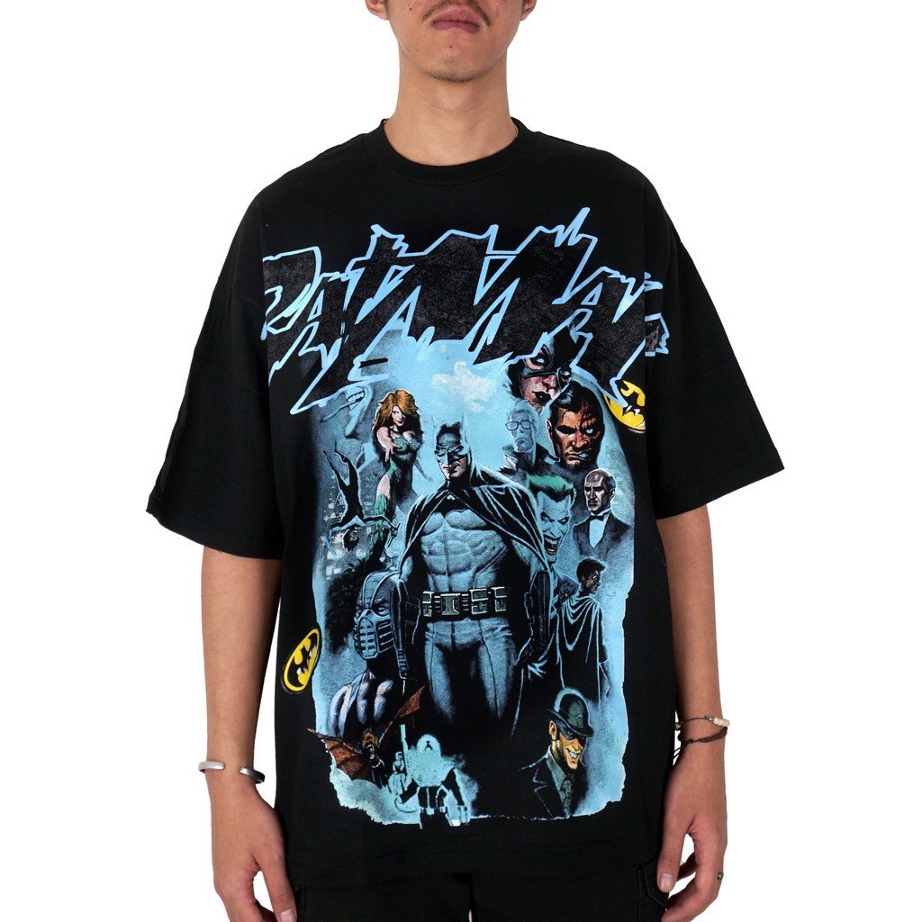Toxic1805 Vintage Batman The Dark Knight Black Oversize Tee T-Shirt Kaos