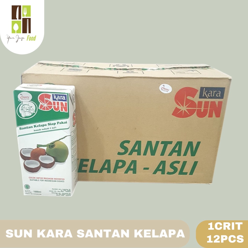 Sun Kara Santan Kelapa Siap Saji 1000ML [1 CARTON]