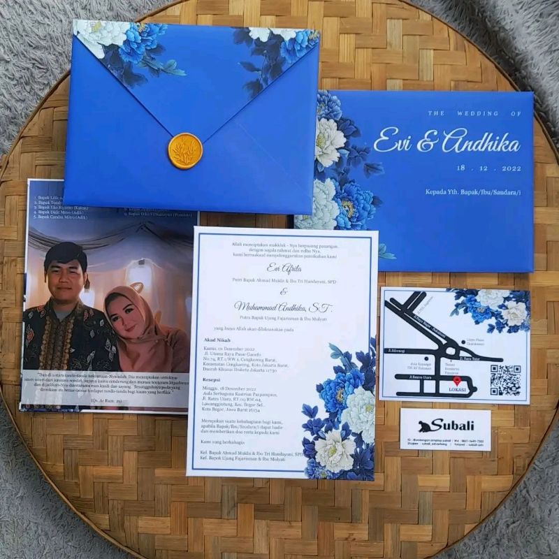 undangan satuan sealwax doff minimal 10 pcs single hardcover