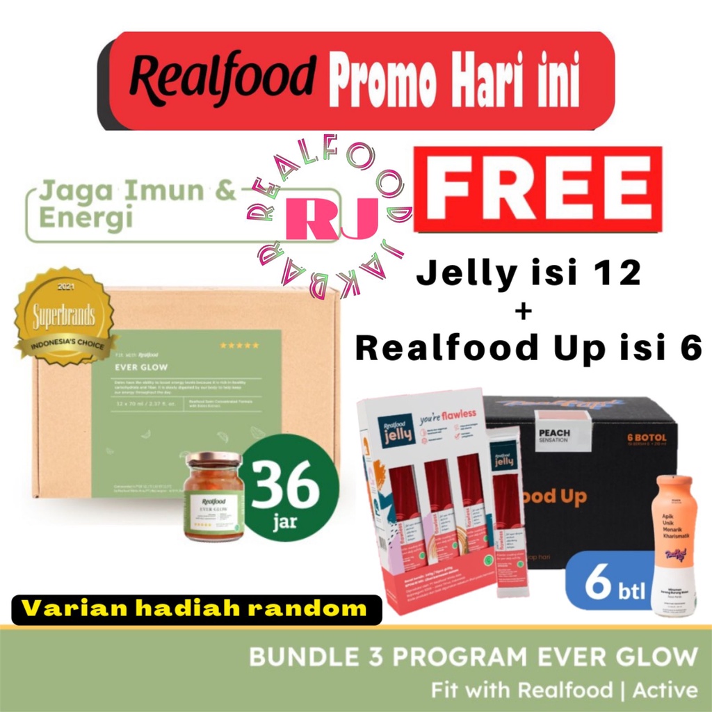 

Realfood Ever Glow Triple Bundle Free Realfood Up