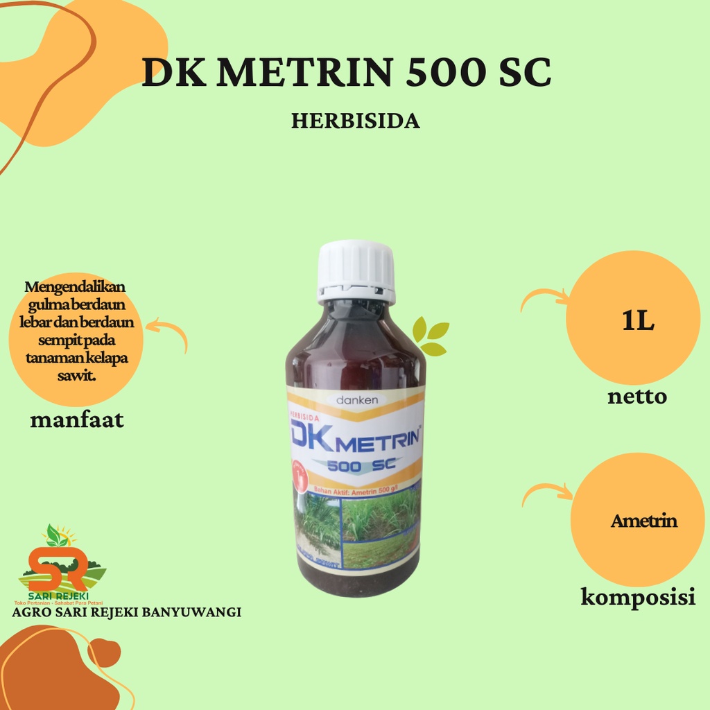 DK METRIN 500SC 1LT HERBISIDA PEMBASMI RUMPUT MEMBANDEL