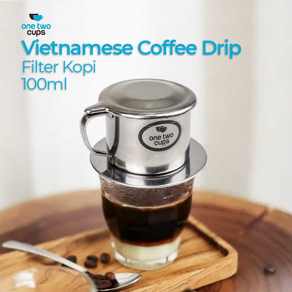 One Two Cups Filter Saring Kopi Coffee Drip Pot Stainless Steel - LC1