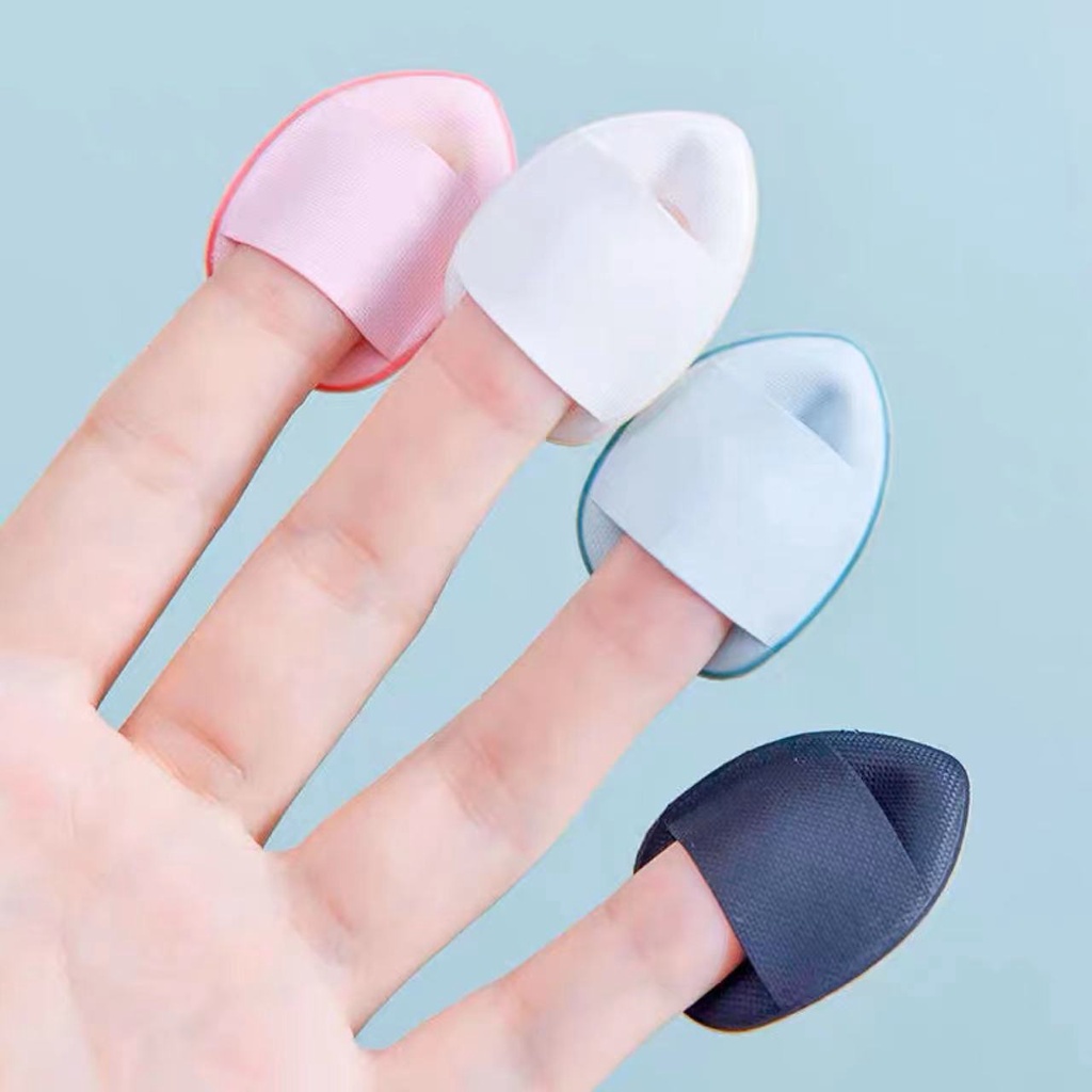 【COD】Spon Puff  Thumb Air Cushion Concealer Foundation Puff Mini Water Drop Basah Kering Finger Puff Import Super Lembut Ready Stock-CH