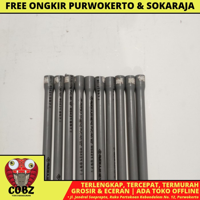 1/2 INCH / RUCIKA WAVIN AW Abu Abu Pipa Pralon Paralon Pvc Per Batang