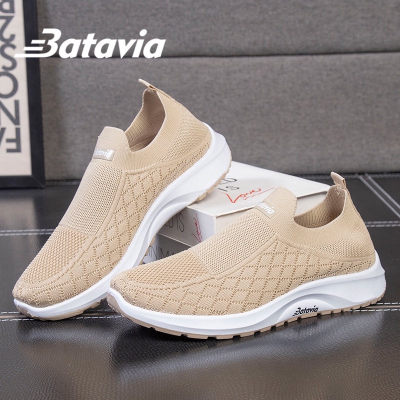 Batavia 2023 Baru Pria Kanvas Sepatu Rajutan Sepatu Pria Nyaman Bernapas Sepatu Pria Jogging Olahraga Pria sepatu  sepatu cowo sepatu pria sepatu pria ringan B21
