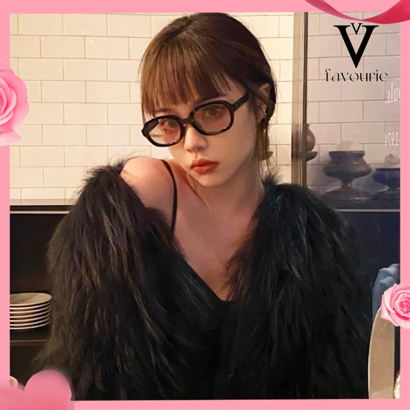 CODKacamata Bingkai Oval Korea Dewasa Lensa Gaya Klasik Untuk Pria Dan Wanita-FA