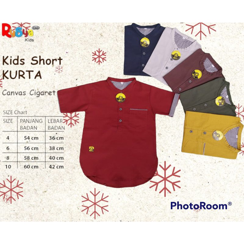 Kemeja Anak Koko Kurta 3-15 Tahun