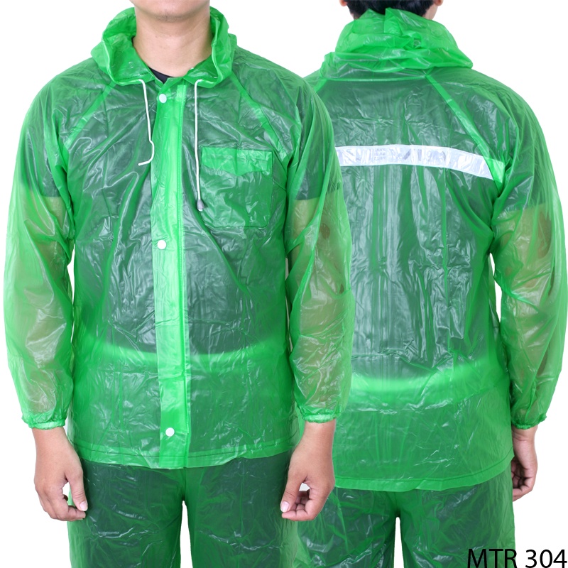 Raincoat For Motorcycle Riders Parasut Taslan Biru - MTR 242