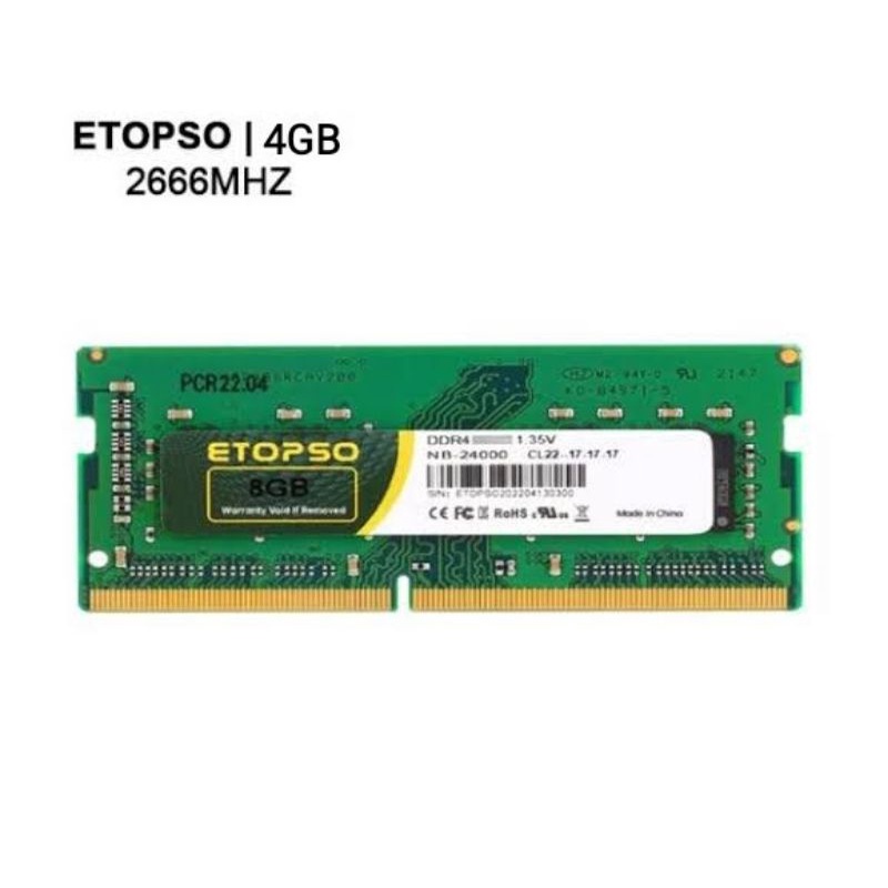 ETOPSO Sodimm DDR4 2666 4GB PC21300