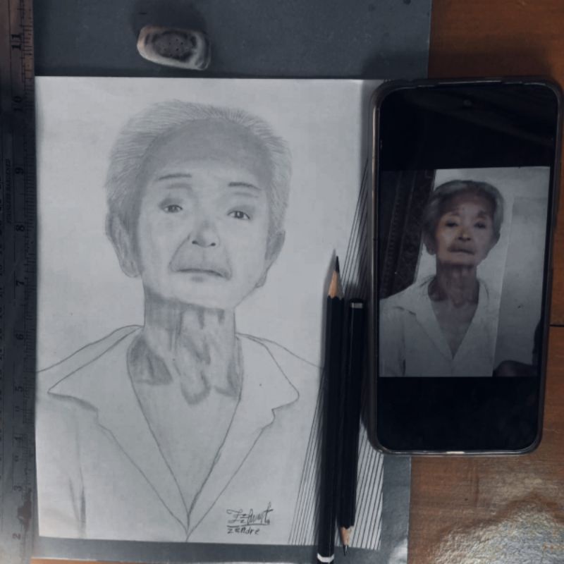 

jasa sketsa wajah A4, sketsa pensil wajah custom jasa sketch wajah termurah, request drawing sketch wajah korea, BTS