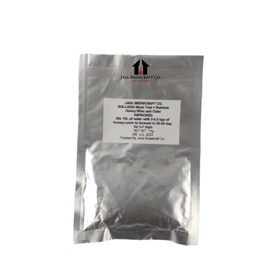 

Ragg Bulldog Mead Yeast + Nutrient - Honey Wine 14G Repacked