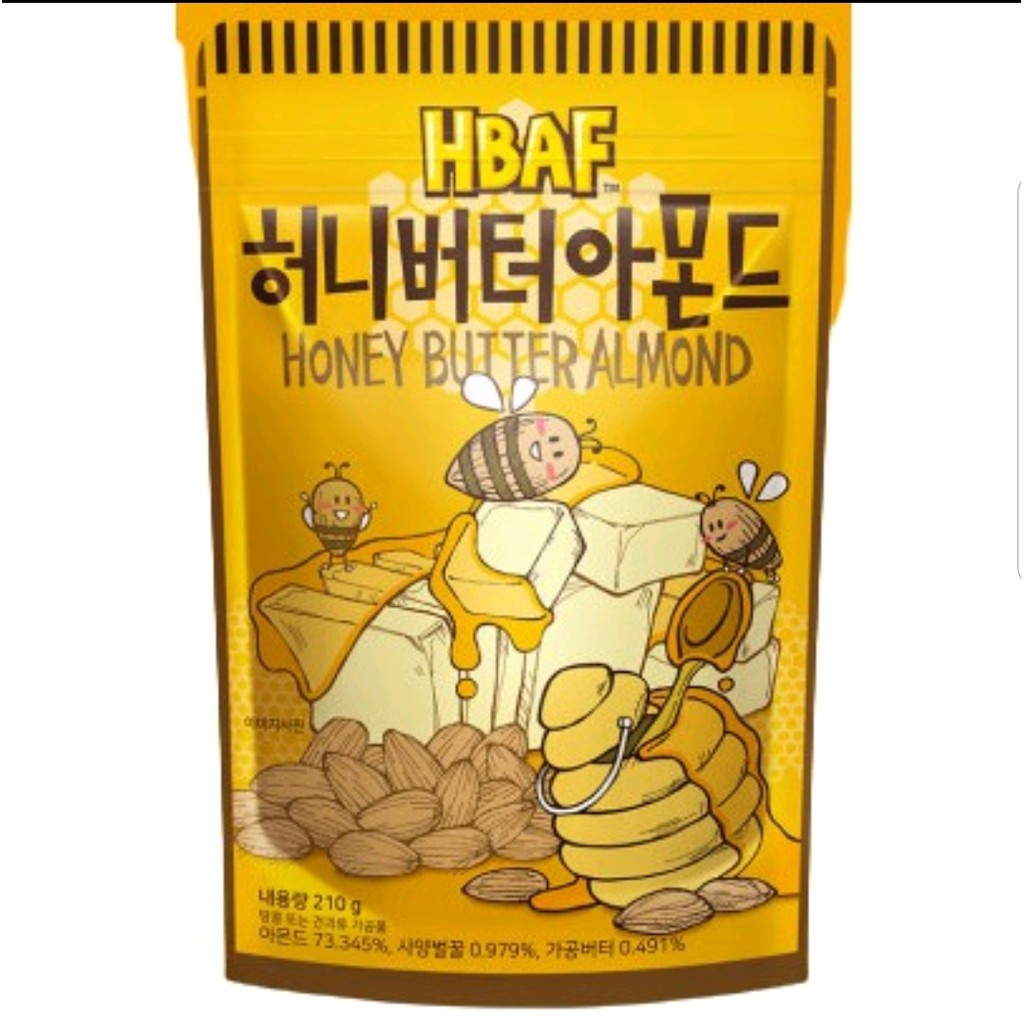 Jual KOREAN HONEY BUTTER ALMOND HBAF 210gr Shopee Indonesia