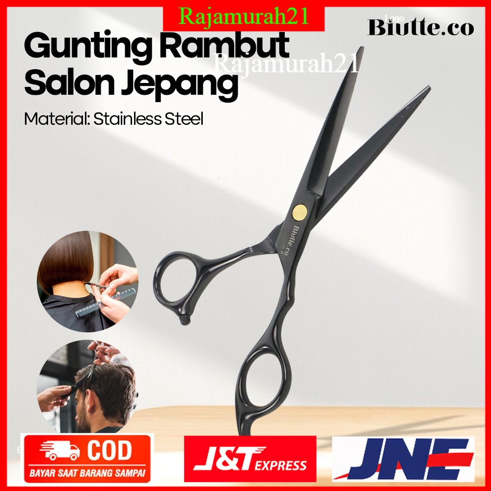 Biutte.co Gunting Rambut Salon Jepang - CL-60 - Black - OMHZBMBK