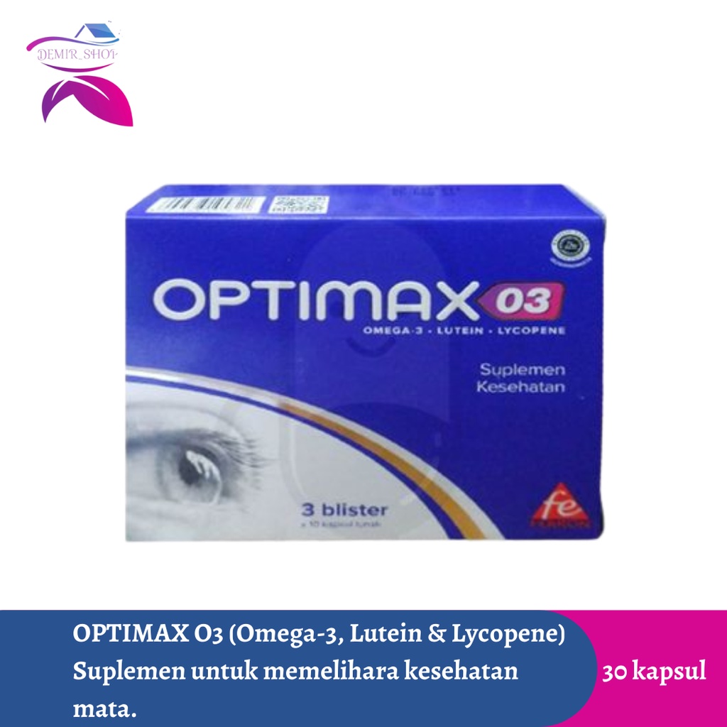 Optimax O3 Vitamin Mata / Meningkatkan Kualitas Penglihatan / Omega-3