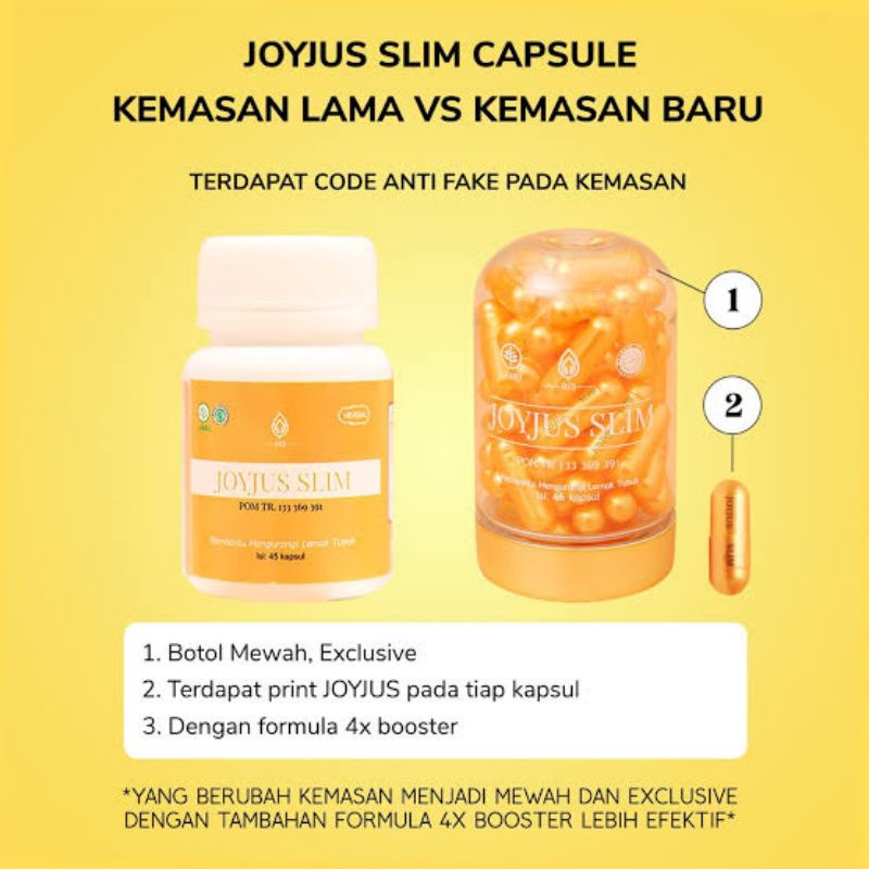 Jual Joyjus Slim Kapsul Asli Bpom Pelangsing Ampuh Cepat Turun Bb Joy