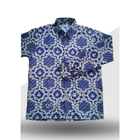 SERAGAM BATIK SEKOLAH SMP LERENG WARNA BIRU TANGAN PENDEK DAN PANJANG