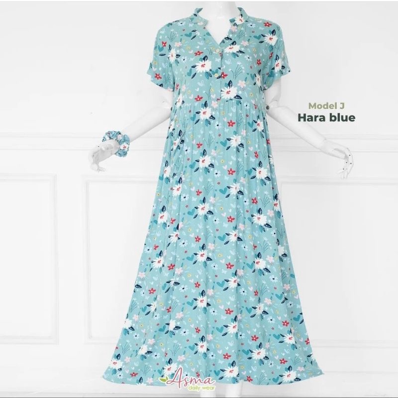 MODEL J HARA BLUE Homedress Daster Asma daily wear Asma dailywear Asmadailywear