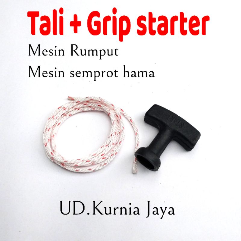 Tali + Tarikan recoil starter mesin rumput/mesin semprot tali + gagang