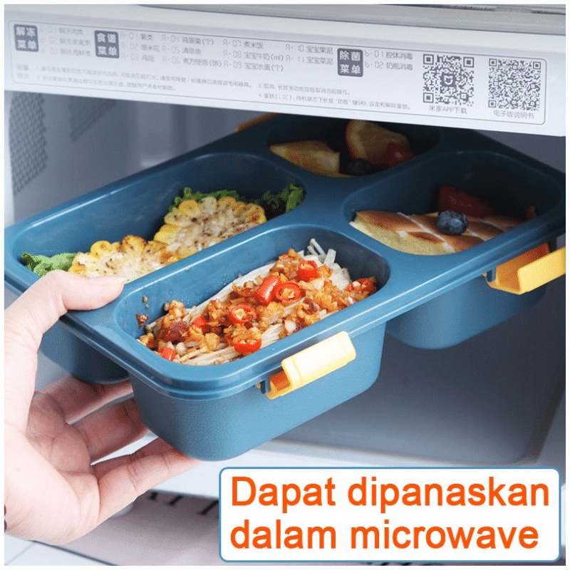 ANG KOTAK BEKAL TEMPAT MAKAN MODEL 2004 / LUNCH BOX BENTO FREE SENDOK