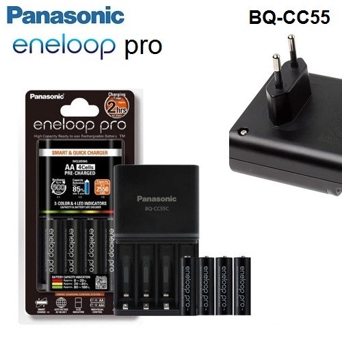 Panasonic Smart &amp; Quick Charger Eneloop Pro 2 hrs 4 Batt / Quick 2 jam