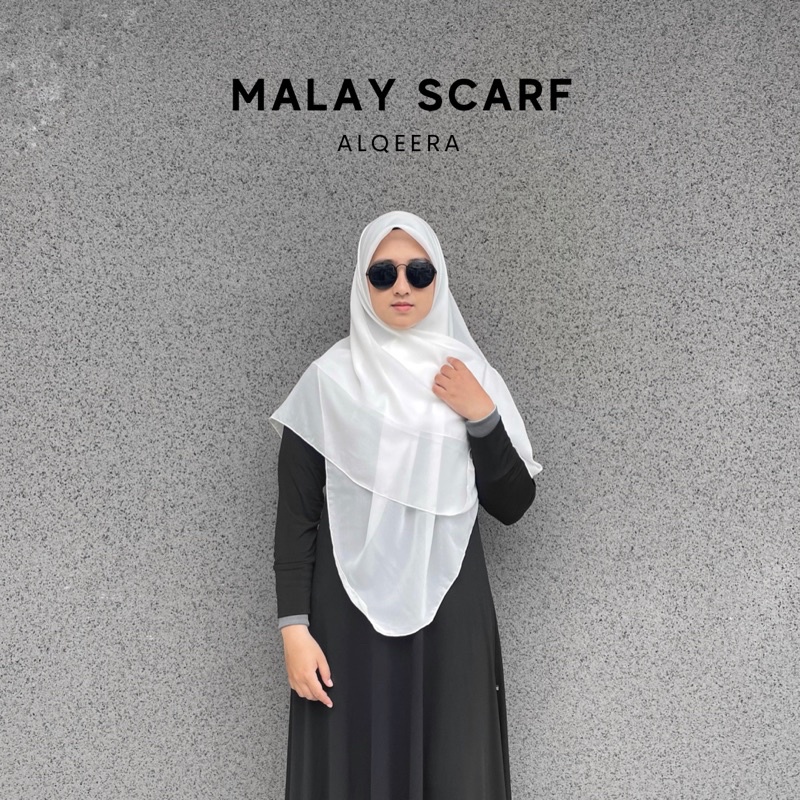 Malay Scarf | Hijab Segiempat Malay Jumbo | Alqeera