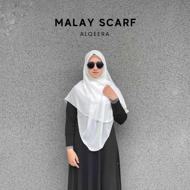 Malay Scarf | Hijab Segiempat Malay Jumbo | Alqeera