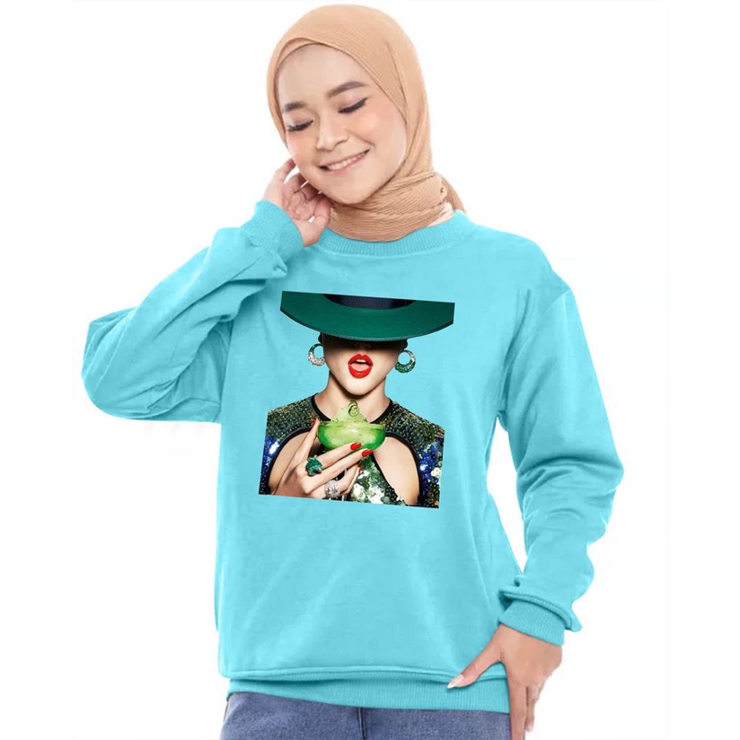 Kaos Lengan Panjang DTF  CEWEK GELAS / Kaos Sweatshirt / Atasan Wanita / Atasan Wanita Lengan Panjang