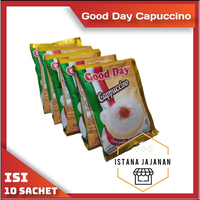 

Kopi Good Day Cappuccino ( 1 renceng isi 10 sachet )
