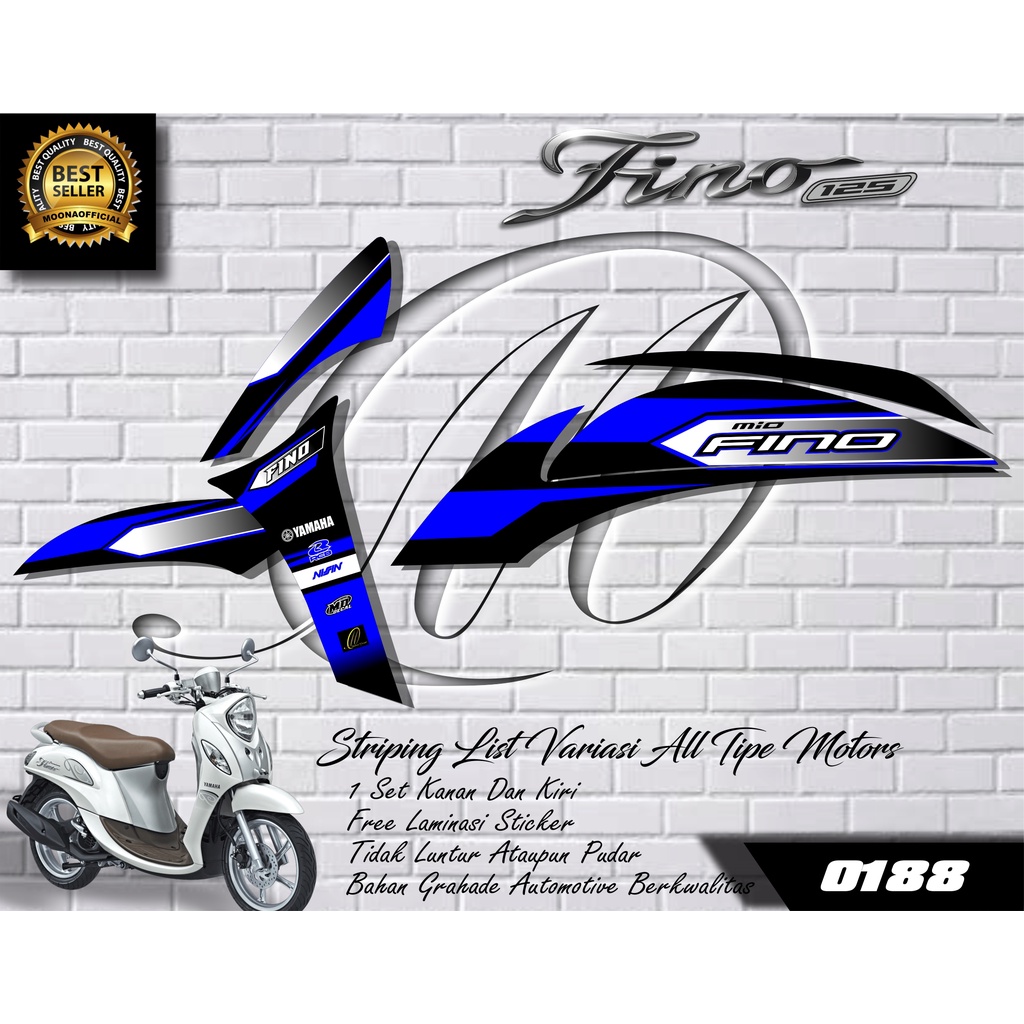 0188 Sticker List Variasi Yamaha MIO FINO - DECAL Stiping Yamaha FINO - Stiker List Variasi FINO 201