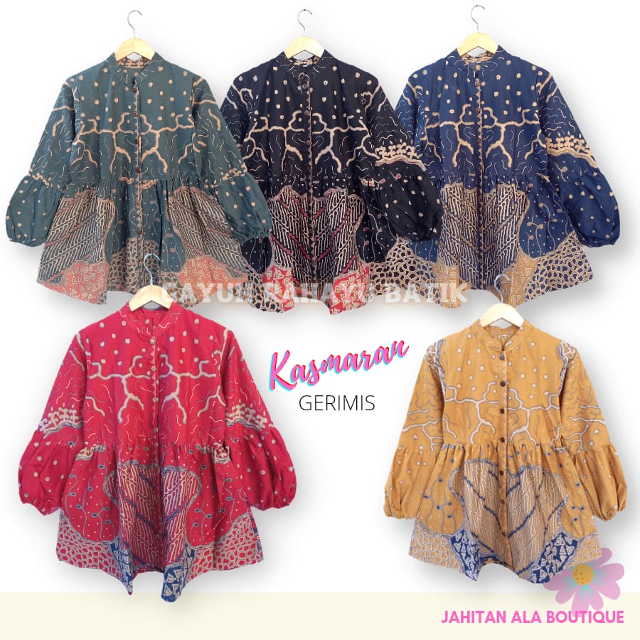Kasmaran Gerimis - Atasan Blouse Batik Bahan Katun Primisima