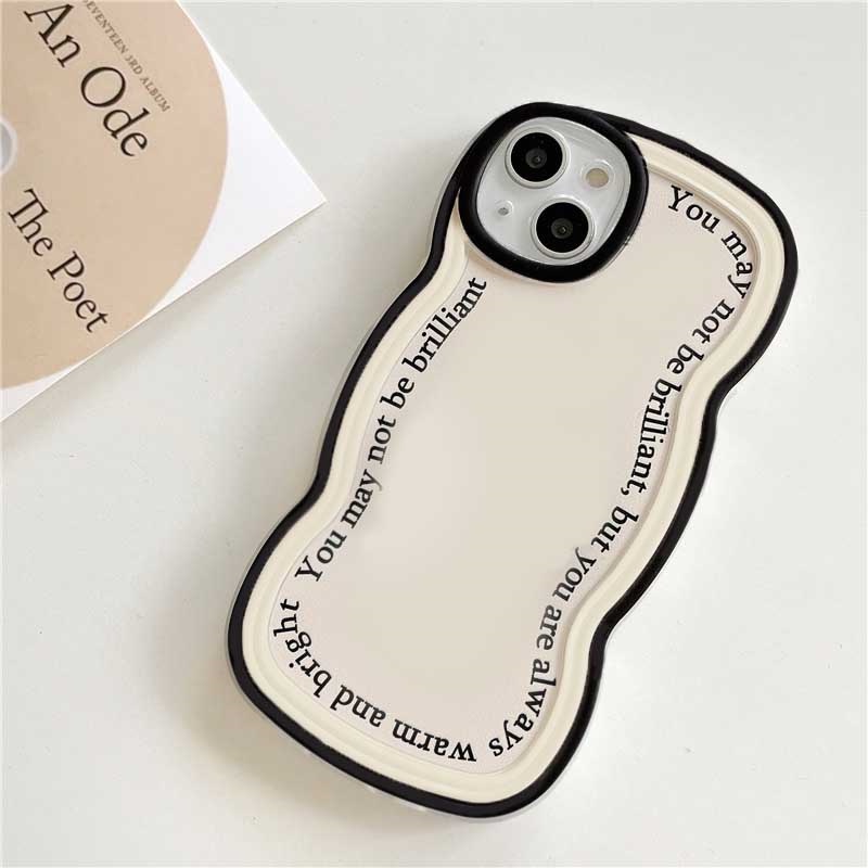 Realme 10 C33 C30 C31 C35 C21Y C25Y RealmeC11 C25 C17 C15 C12 C3 C2 Realme 7i 5 5i 6i 7 Pro Simple Wavy Huruf Wave Edge TPU Phone Case Cover