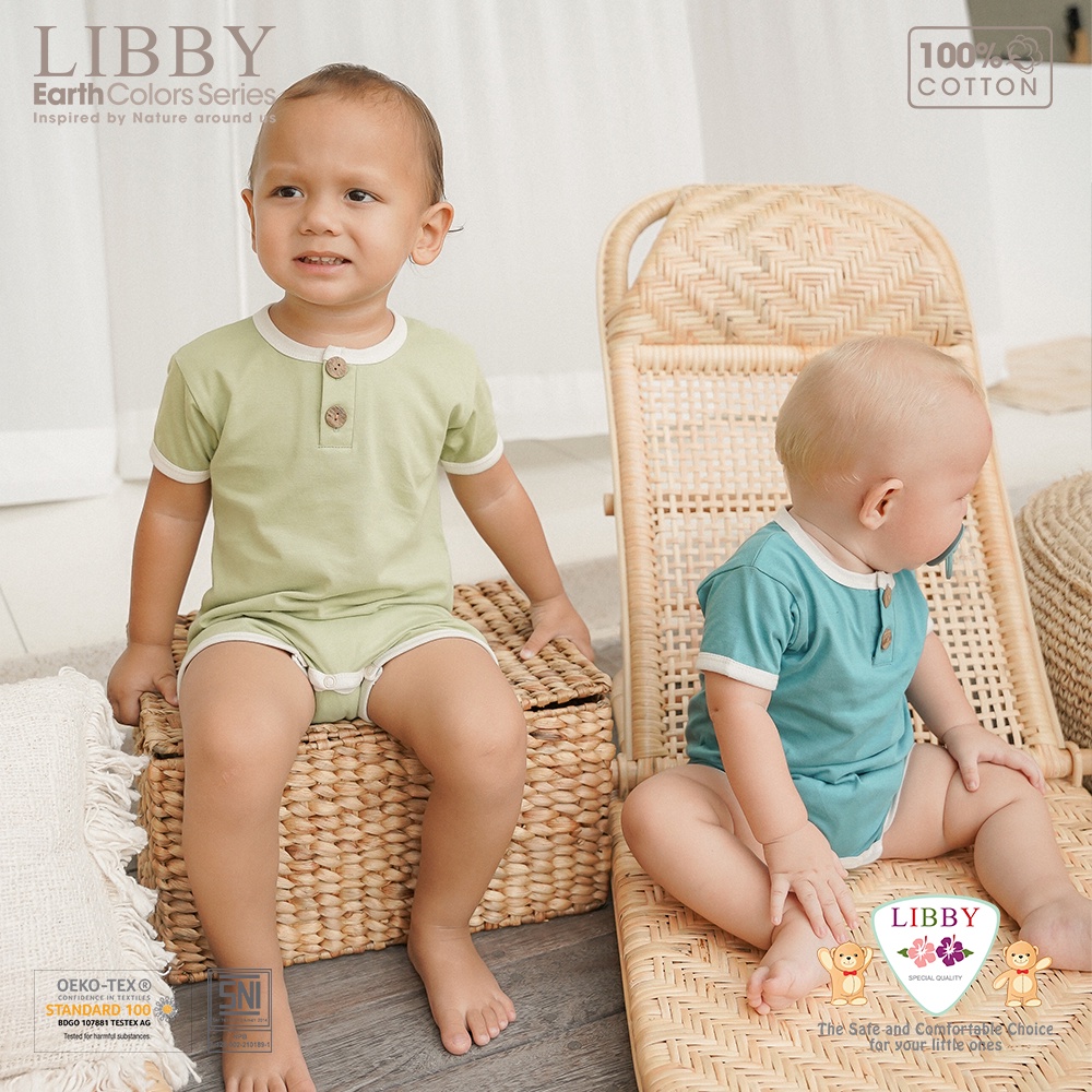 LIBBY Flynn Romper Earth Color Size 0-3|3-6|6-12 Bulan (1 pcs/pack)